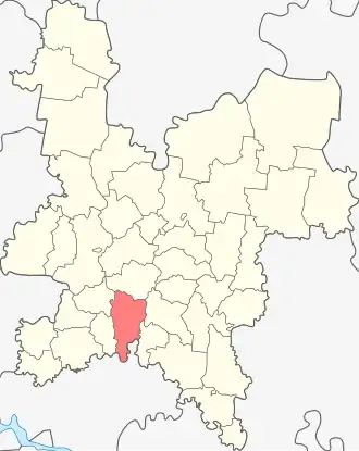 Советский район на карте