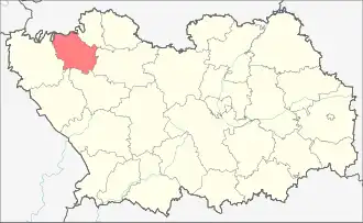 Вадинский район на карте