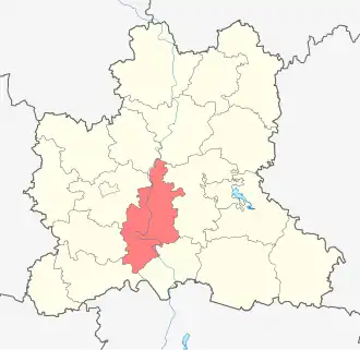 Задонский район на карте