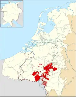 Льежское епископство в 1350 году