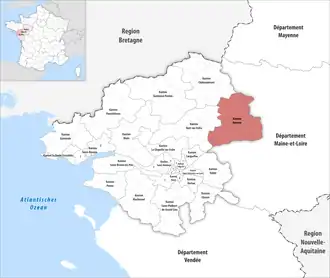 Кантон на карте департамента Атлантическая Луара