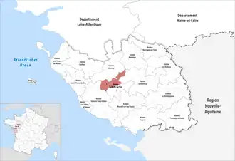 Кантон на карте департамента Вандея