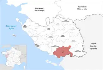 Кантон на карте департамента Вандея