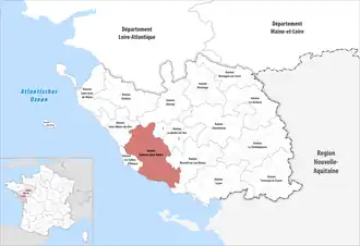 Кантон на карте департамента Вандея