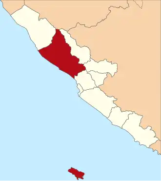 округ Северный Бенкулу на карте