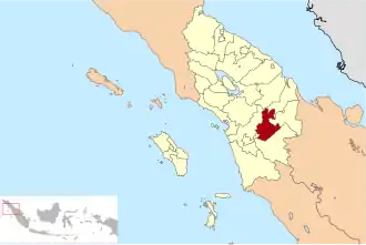 округ Северный Паданглавас на карте