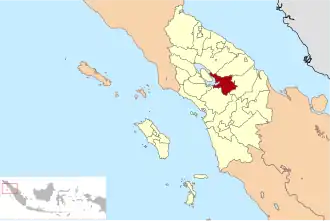 округ Тоба на карте