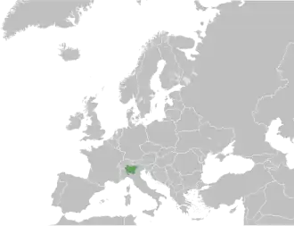 Распространение ломбардского языка в Европе