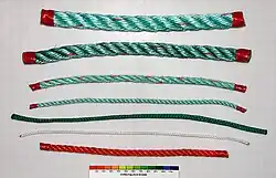 Плетёный такелаж — полипропиленовые канаты, верёвки и нейлоновые шнуры, используемые для экипировки донного испанского яруса