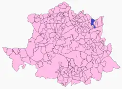 Расположение муниципалитета Лосар-де-ла-Вера на карте провинции