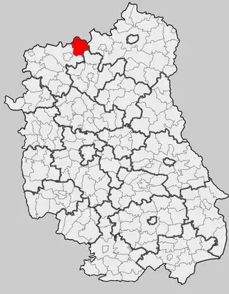 Тшебешув на карте