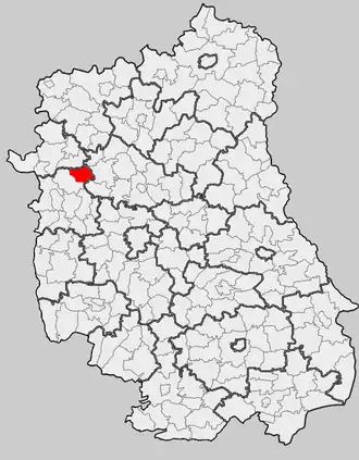 Баранув на карте