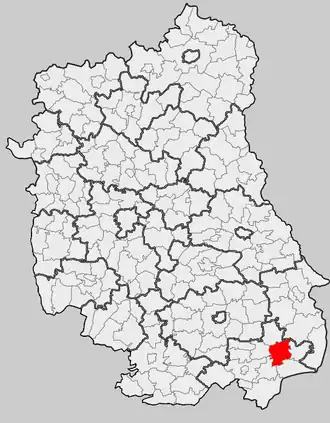 Лащув на карте