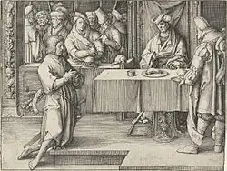 Иосиф толкует фараону его сны. 1512. Резцовая гравюра на меди