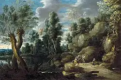 Речной пейзаж. Медь, масло. Частное собрание