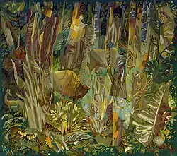 Тайны Пущи, 2006, 190х215, авторское ткачество, хлопок, шерсть, полушерсть