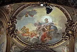 Вечный Отец во Славе. 1695—1696. Роспись свода церкви Сан-Сильвестро-ин-Капите