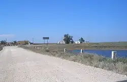 Дамба пруда в устье балки