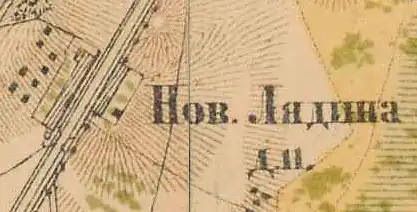 План деревни Лядино. 1885 год