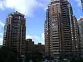 Элитный высотный жилой комплекс. Вид со стороны улицы Ляпидевского (фактический адрес — улица Лавочкина, 34)