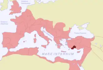 Расположение римской провинции Ликия и Памфилия, V век