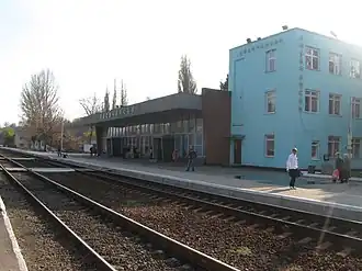 Здание ж/д вокзала в Лисичанске