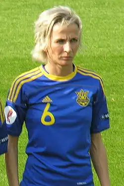 Людмила Пекур перед матчем против Венгрии (2012)