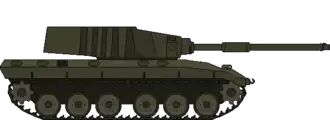 Эскизный рисунок второго опытного прототипа MBT-80