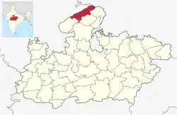 Морена на карте