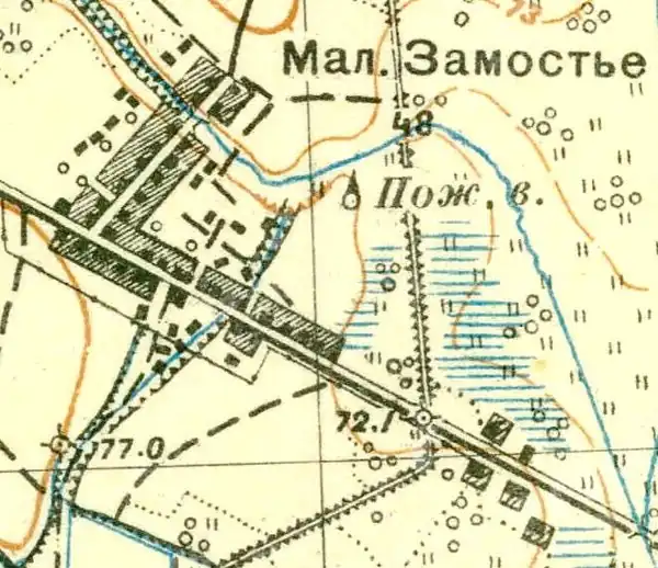 План деревни Малое Замостье. 1931 год