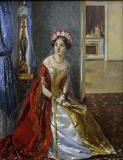 Мария Львова в русском придворном платье фрейлины