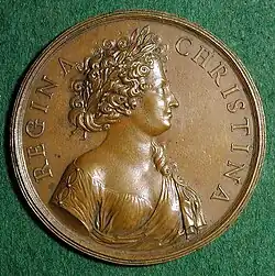 Массимилиано Сольдани. Медаль в честь Кристины Шведской