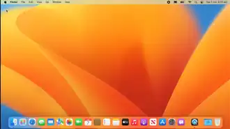 Рабочий стол ОС macOS Ventura