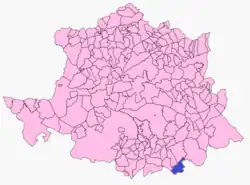 Расположение муниципалитета Мадригалехо на карте провинции