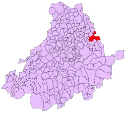 Расположение муниципалитета на карте провинции