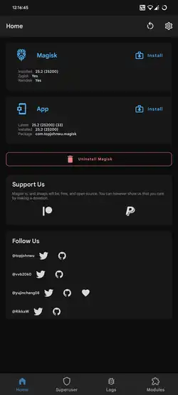 Скриншот программы Magisk