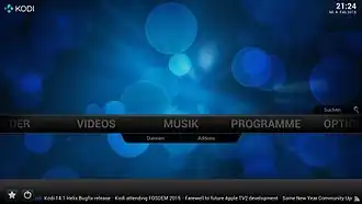 Скриншот программы Kodi