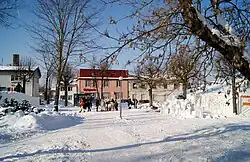 Центр города зимой