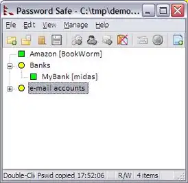 Скриншот программы Password Safe