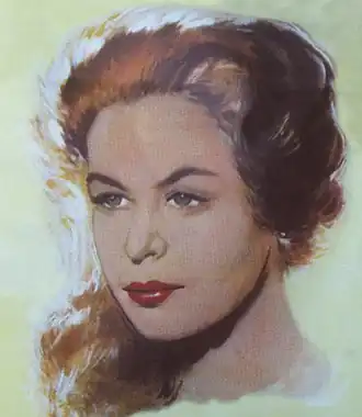 Портрет Май-Бритт Нильссон кисти Гельмута Эльгаарда[англ.], 1959 год