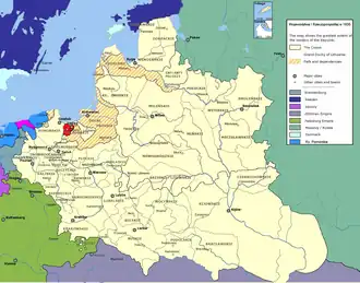 Мальборкское воеводство на карте