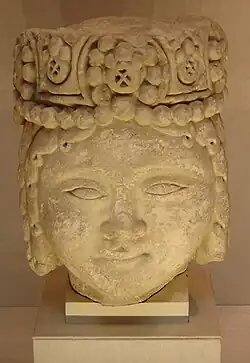 Голова мужской царской фигуры, XII–XIII века, найдена в Иране