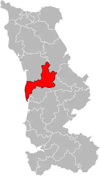 Кантон на карте департамента Манш