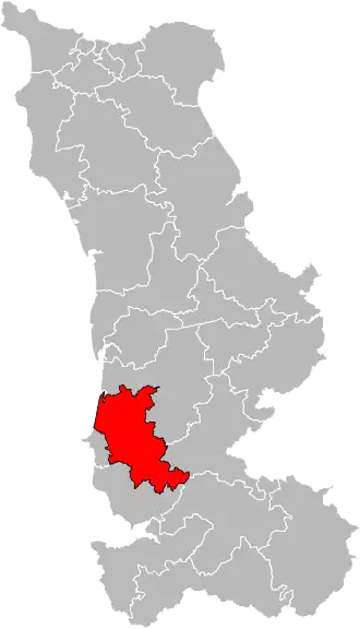 Кантон на карте департамента Манш