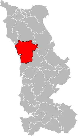 Кантон на карте департамента Манш