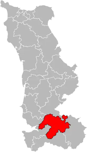 Кантон на карте департамента Манш