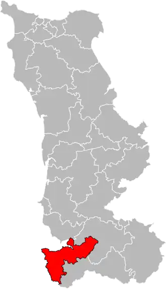 Кантон на карте департамента Манш