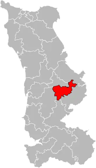 Кантон на карте департамента Манш