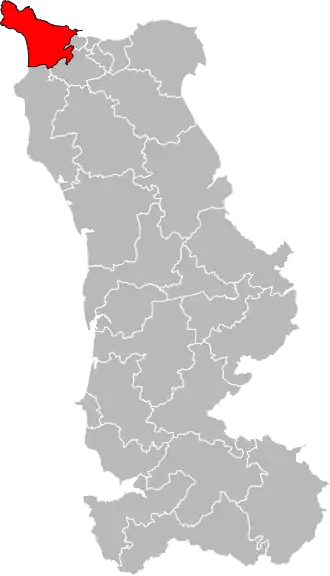 Кантон на карте департамента Манш