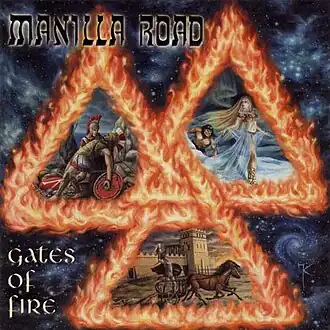 Обложка альбома Manilla Road «Gates of Fire» (2005)